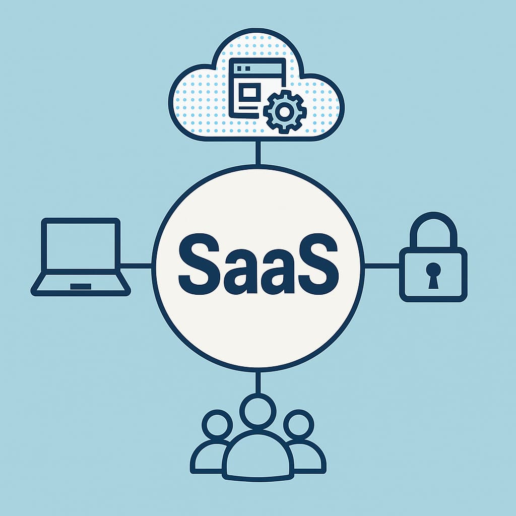 SaaSの構成を図解したもの
