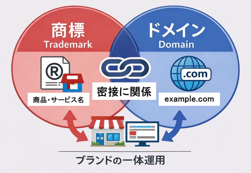 ブランド運用の観点から、密接に関係する商標とドメイン